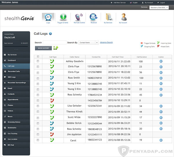 Rekam panggilan telepon jarak jauh