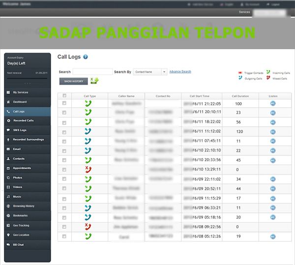 Sadap Log Panggilan Android