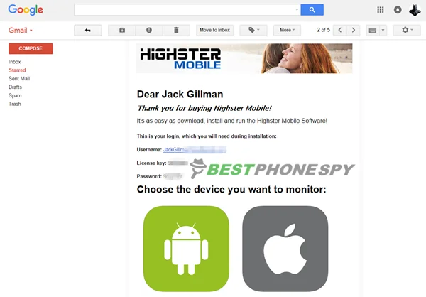 Pembelian App Sadap Highster Mobile