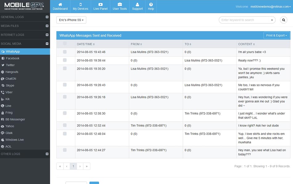 Aplikasi penyadap chat WhatsApp