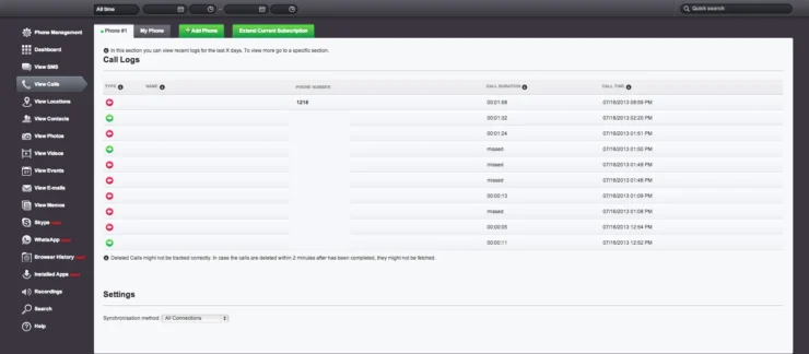 Rekam Panggilan Telepon - mSpy