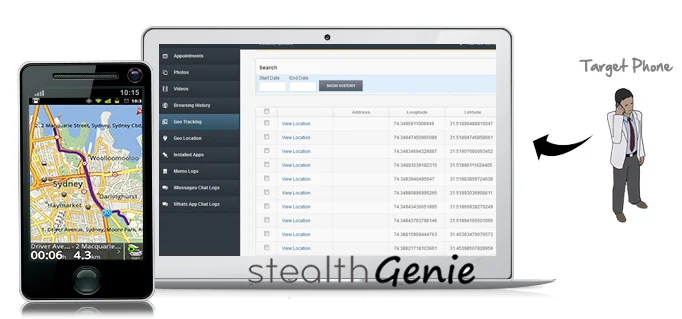 Lacak Lokasi dengan Stealth Genie