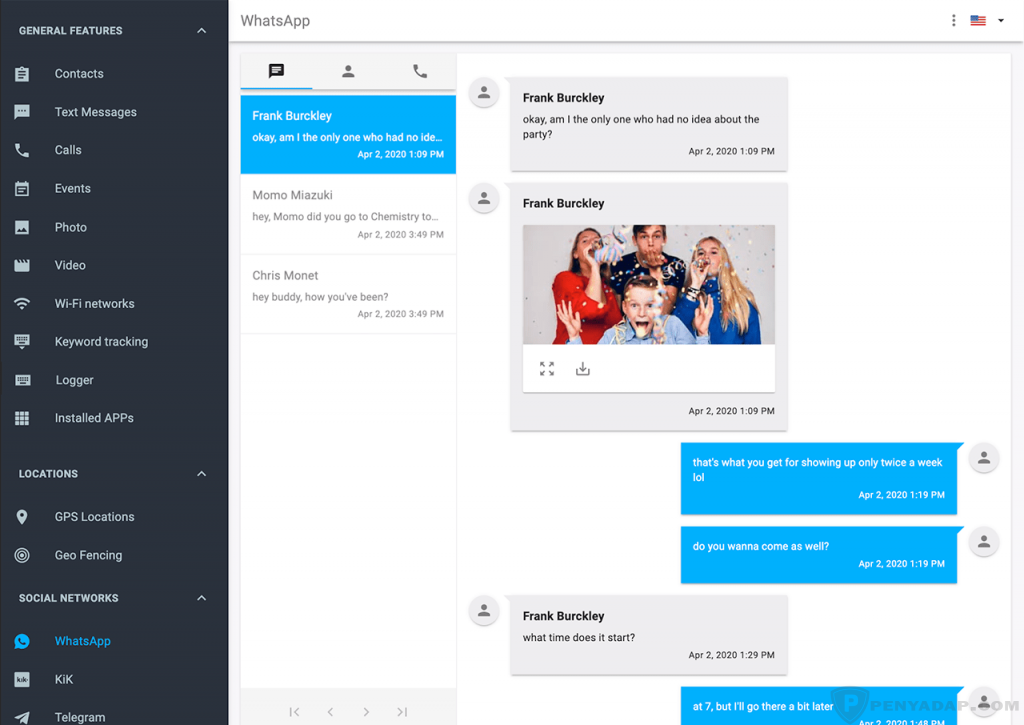 Demo Hasil Sadap Chat WhatsApp