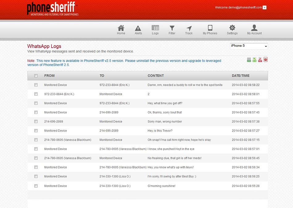 Penyadap WhatsApp dengan PhoneSheriff